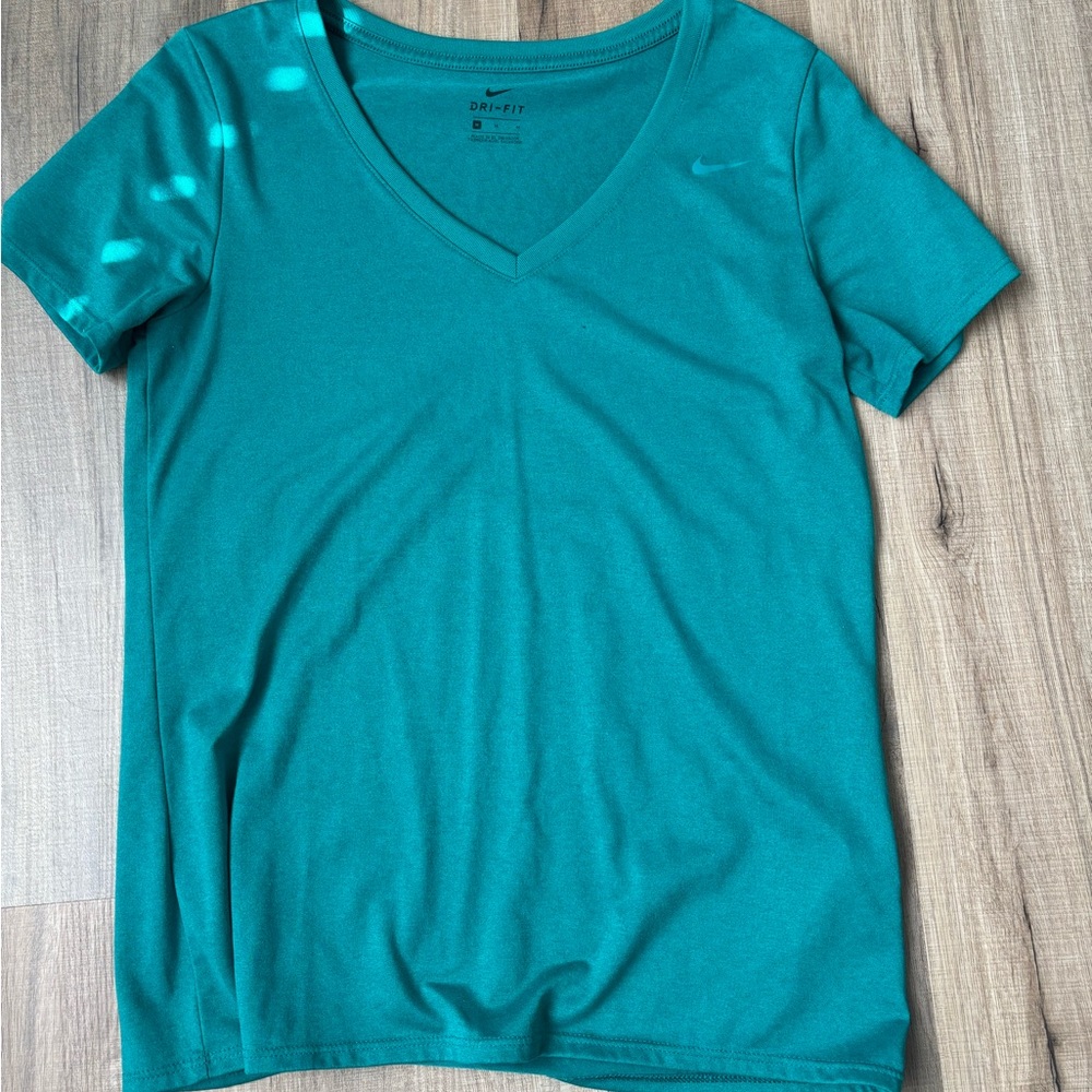 Nike Women's Teal V-Neck Top